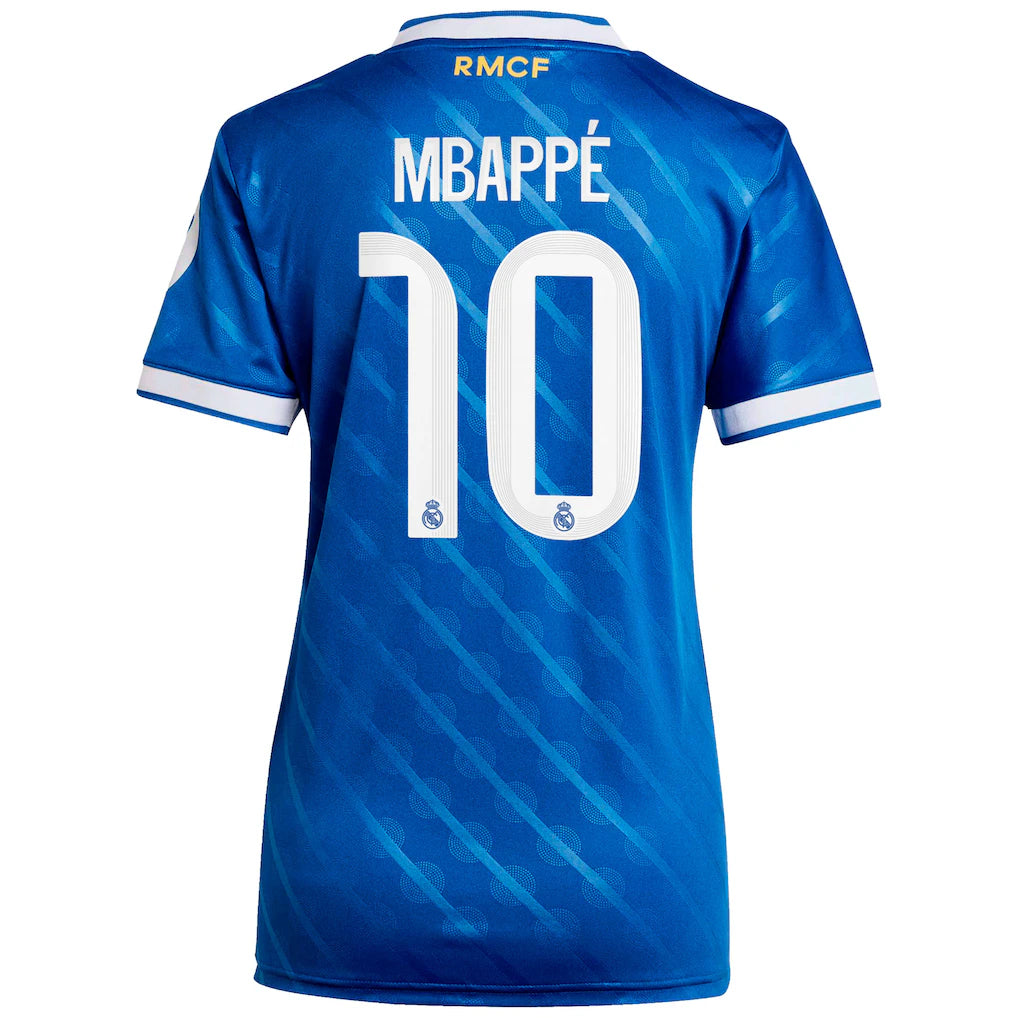 Kylian Mbappé Real Madrid adidas Women's 2025/26 Third Replica Player Jersey - Blue
