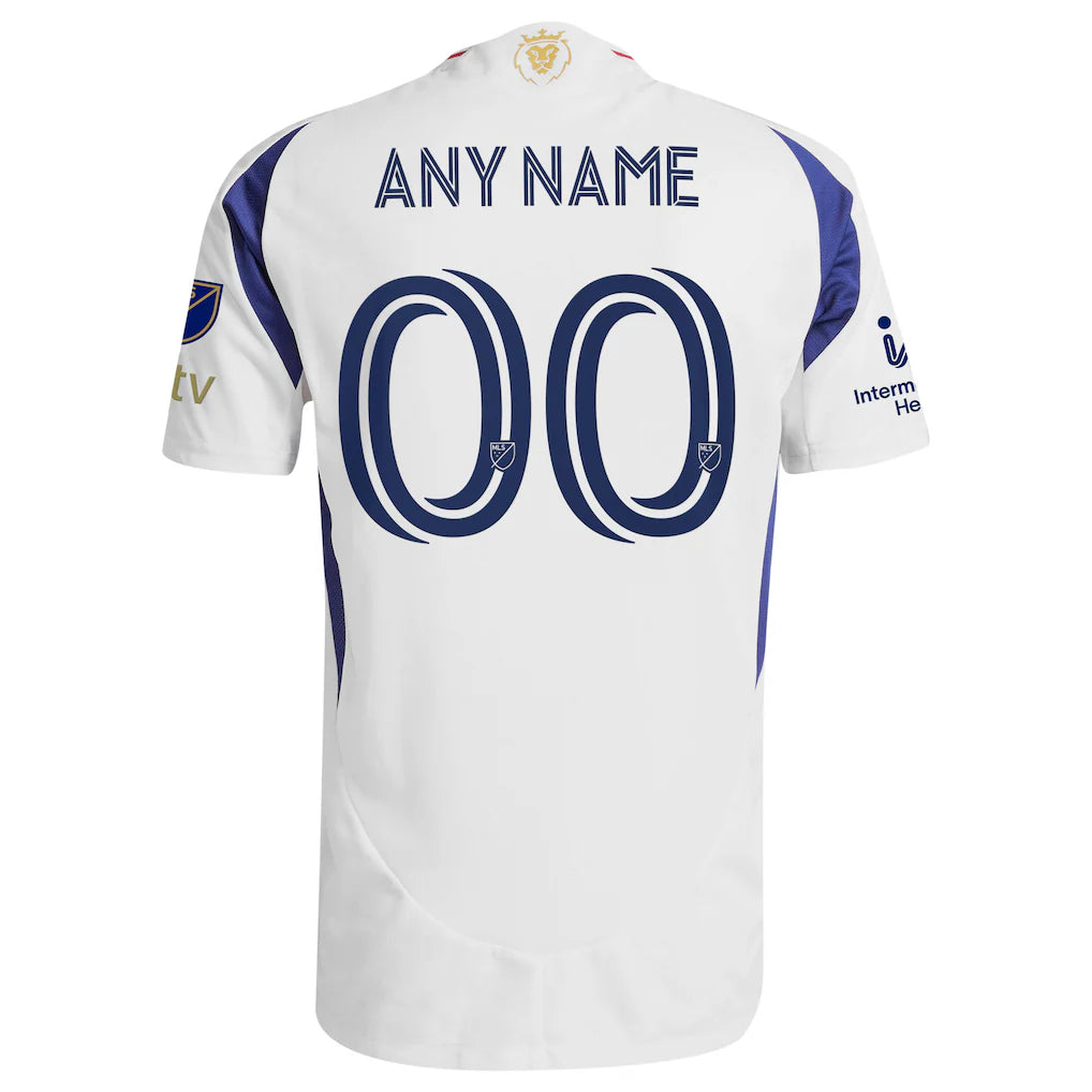 Real Salt Lake adidas 2025 On-Field Authentic Grid City Custom Jersey - White