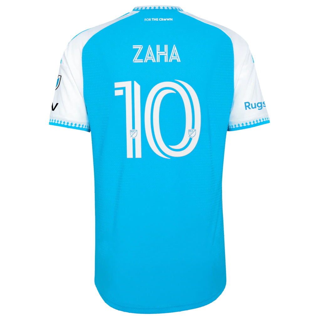 Wilfried Zaha Charlotte FC adidas 2026 Carolina Kit: Crowns Up On-Field Authentic Patch Jersey - Blue