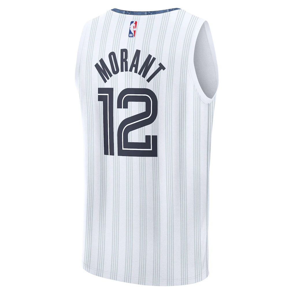 Ja Morant Memphis Grizzlies Fanatics 2025/26 City Edition Fast Break Jersey - White