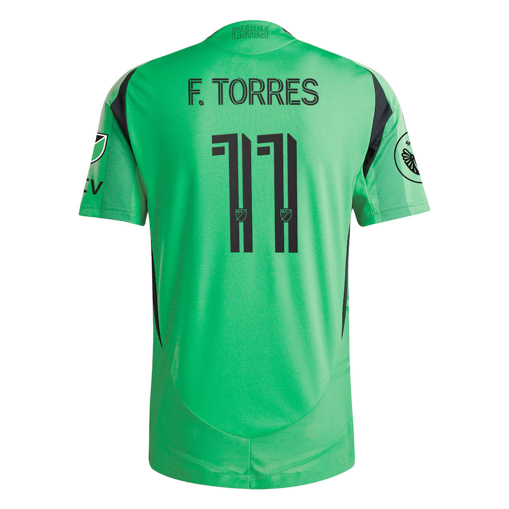 Facundo Torres Austin FC adidas 2025 The Heartbeat On-Field Authentic Jersey – Green