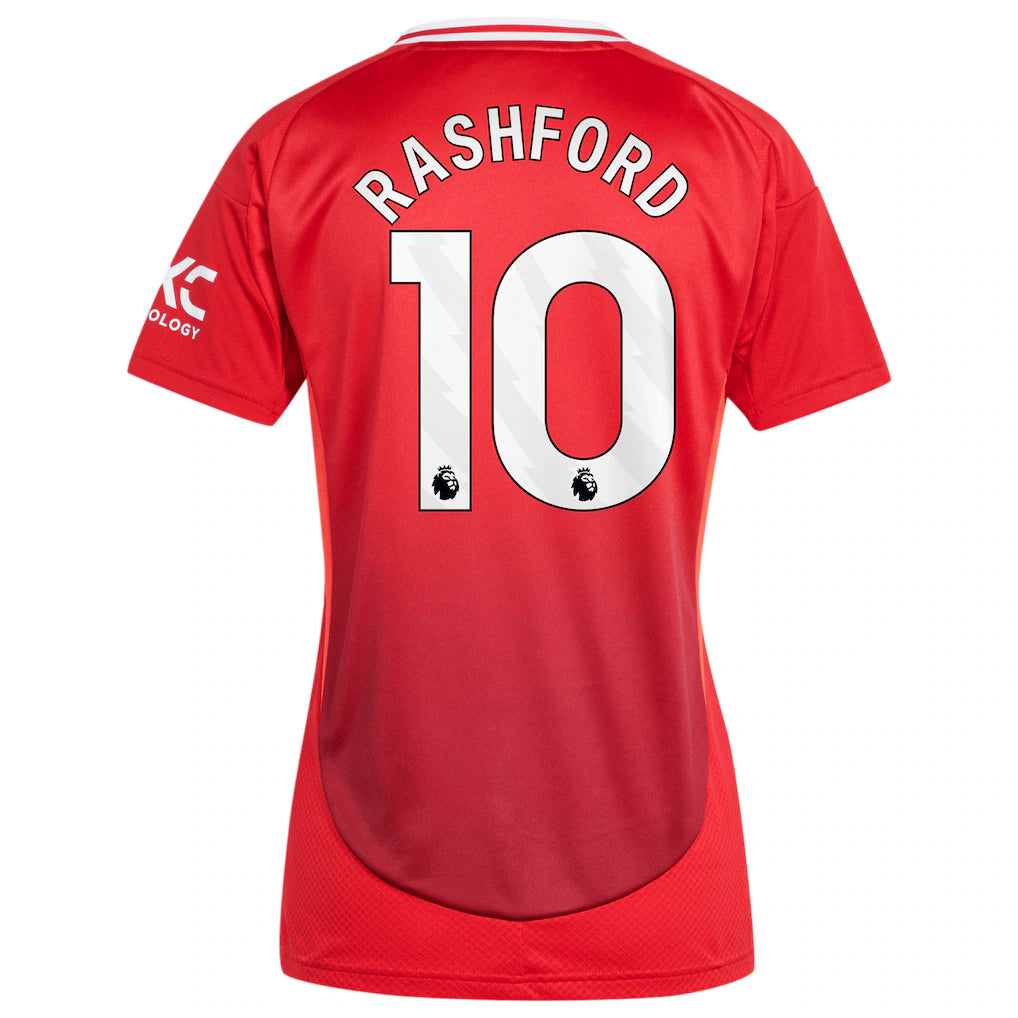 Marcus Rashford Manchester United adidas Women's 2024/25 Home Replica Player Jersey - Red