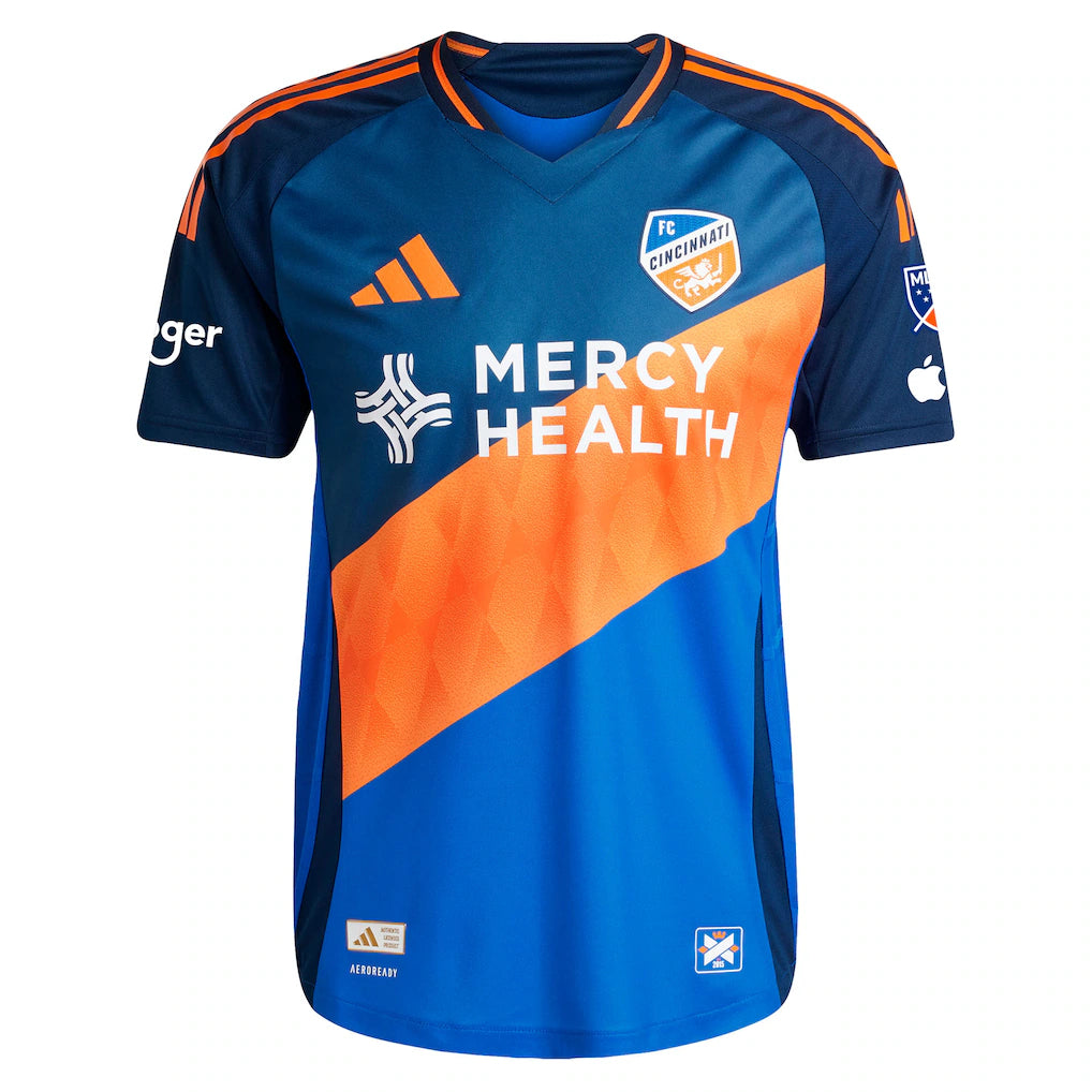 FC Cincinnati adidas 2025 Orange and Blue Legacy Kit Authentic Jersey - Blue