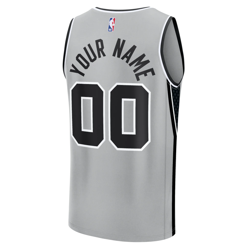 San Antonio Spurs Fanatics Fastbreak Custom Jersey - Statement Edition - Silver