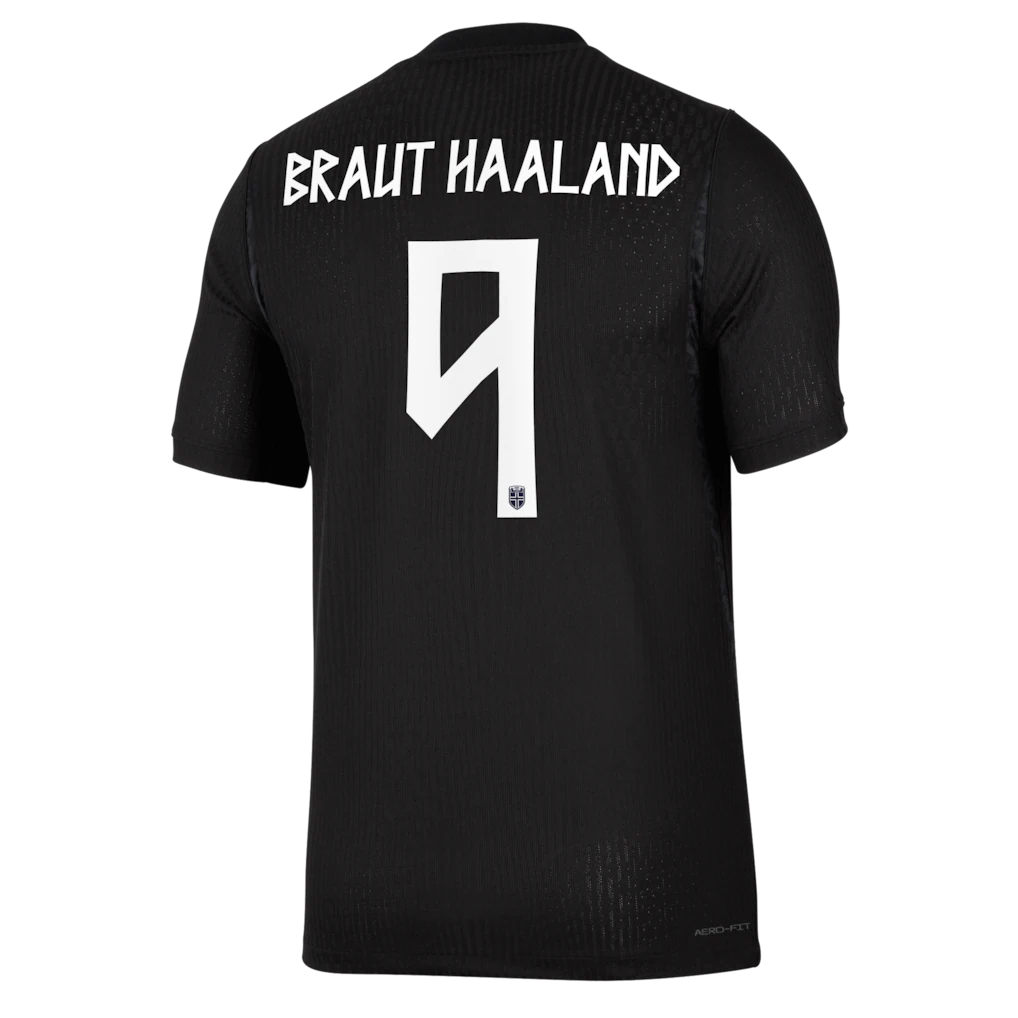Erling Haaland Norway National Team Nike 2026 Away Match Authentic Jersey - Black