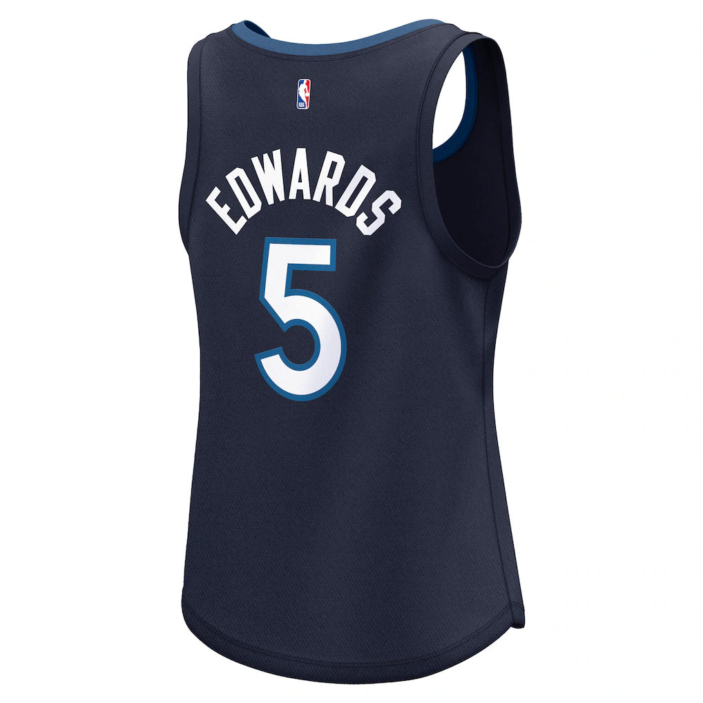 Anthony Edwards Minnesota Timberwolves Fanatics Women's Fast Break Player Jersey - Icon Edition - Navy