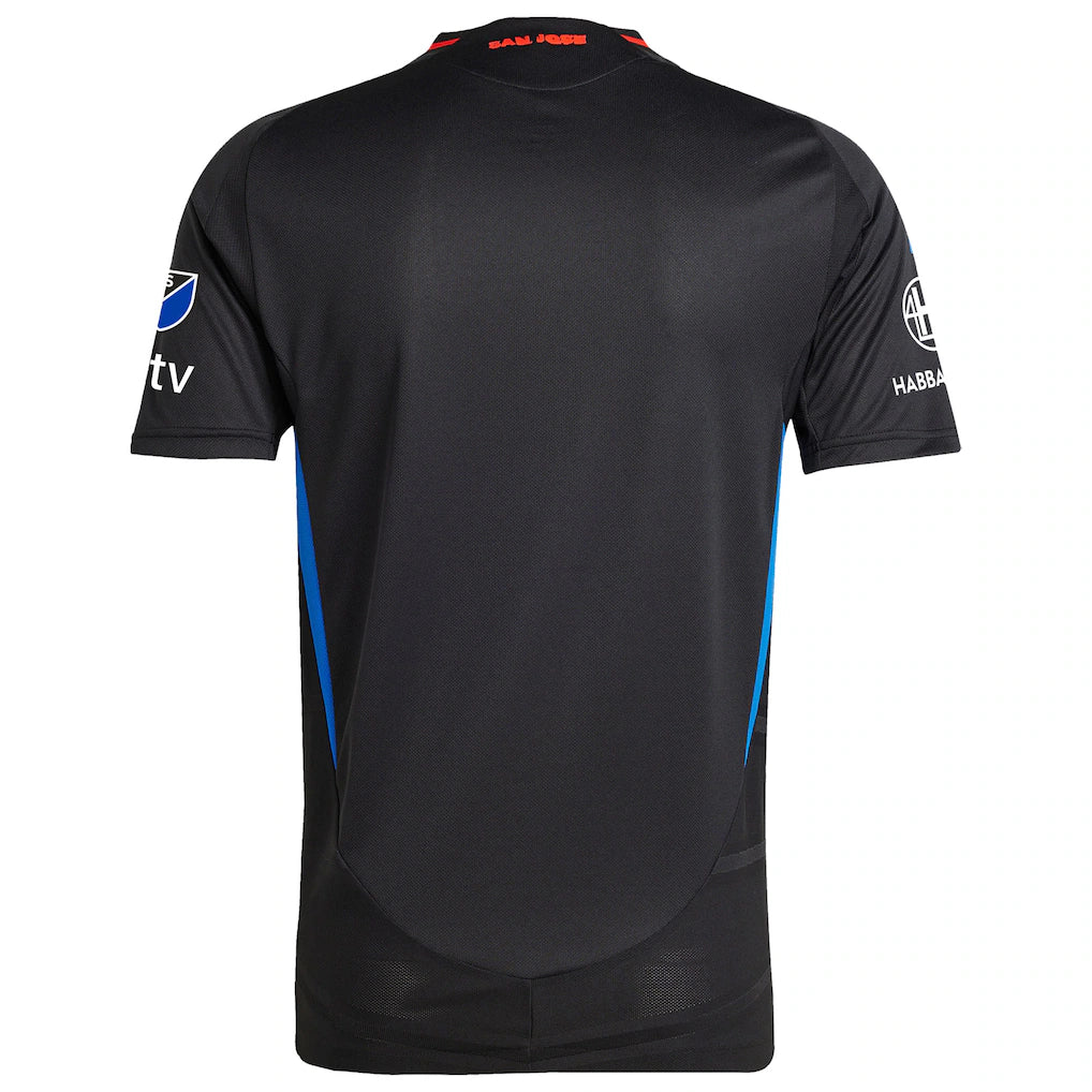 San Jose Earthquakes adidas 2025 Headliner Authentic Jersey - Black