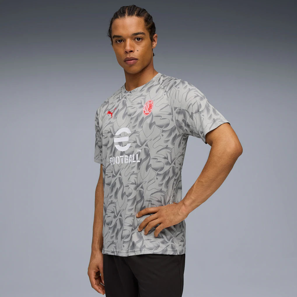 AC Milan Puma 2025/26 Pre-Match Training Jersey - Gray