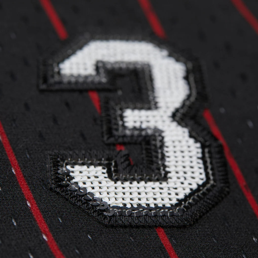 Dwyane Wade Miami Heat Mitchell & Ness x DANNIJO Women's Fashion Cropped Basketball Jersey - Black