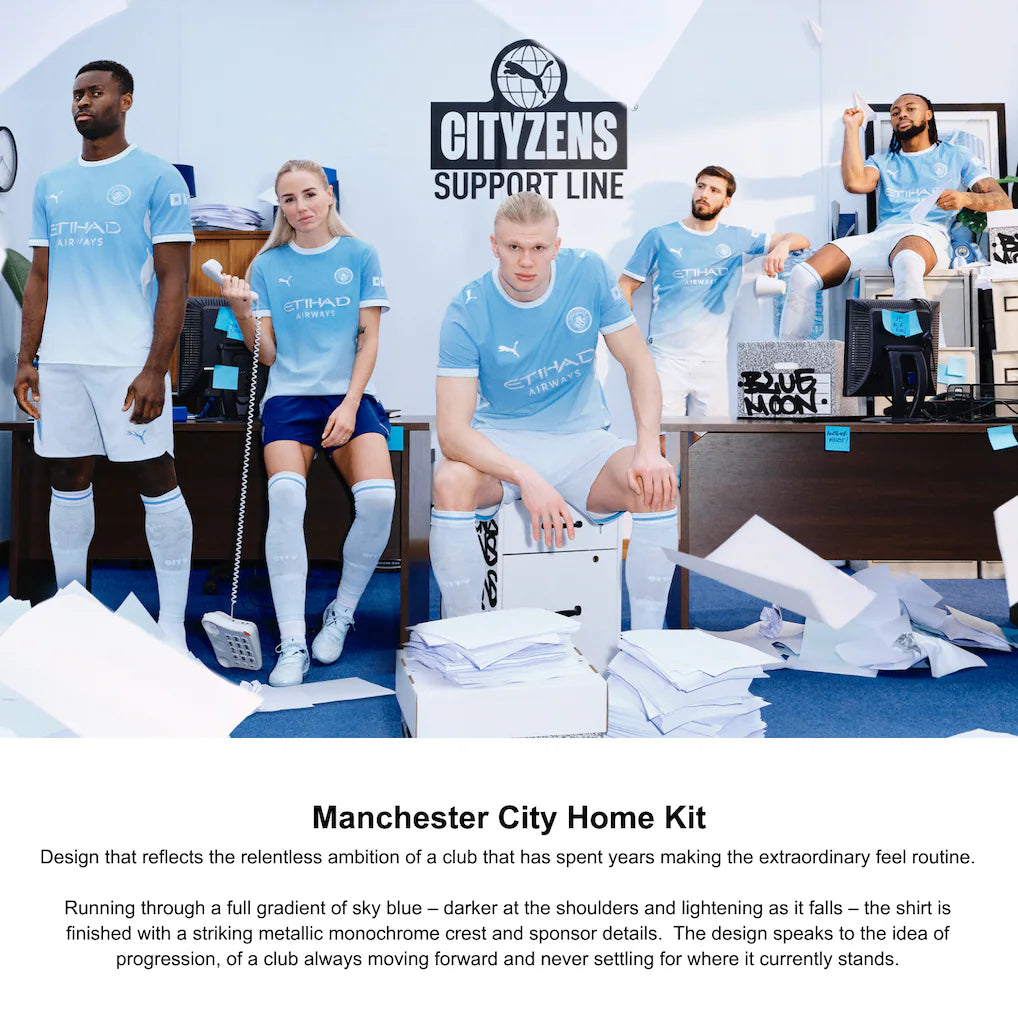 Manchester City Puma 2026/27 Home On-Field Authentic Custom Jersey - Light Blue