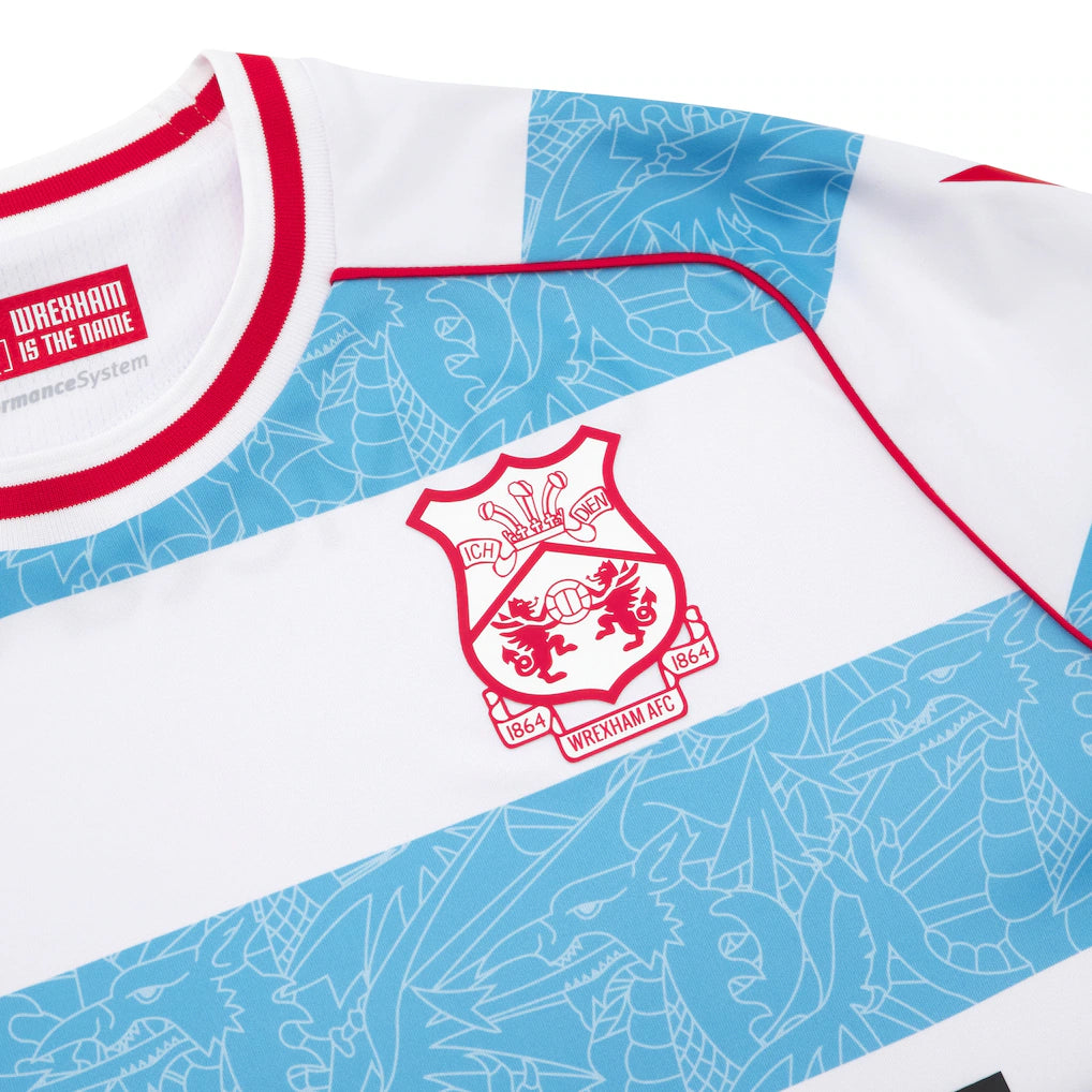Wrexham Macron Youth 2025/26 Third Replica Jersey - White