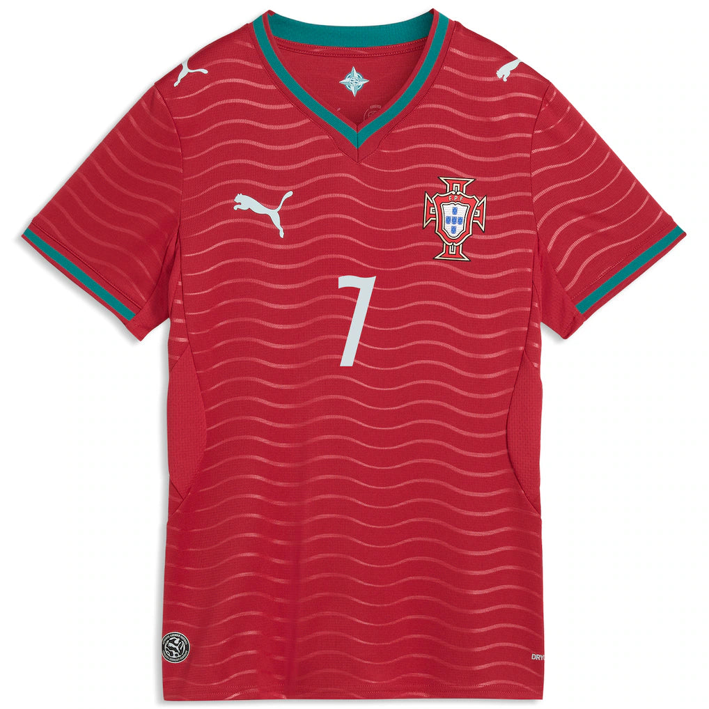 Cristiano Ronaldo Portugal National Team Puma Women's 2026 Home Replica Jersey - Red