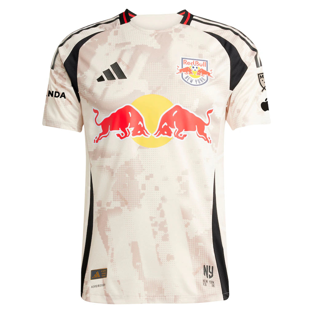 New York Red Bulls adidas 2025 Stone Kit Authentic Jersey - Tan