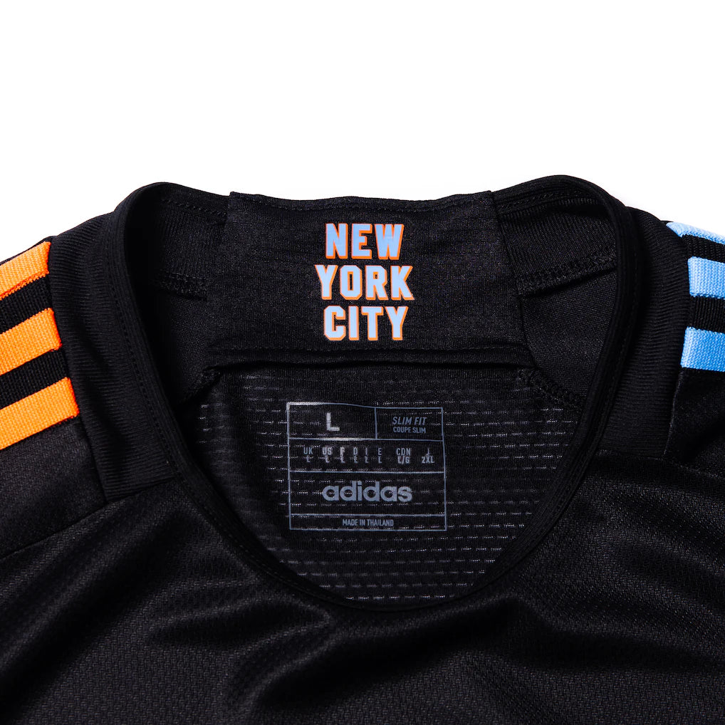 New York City FC adidas 2024 24/7 Kit Authentic Custom Jersey – Black