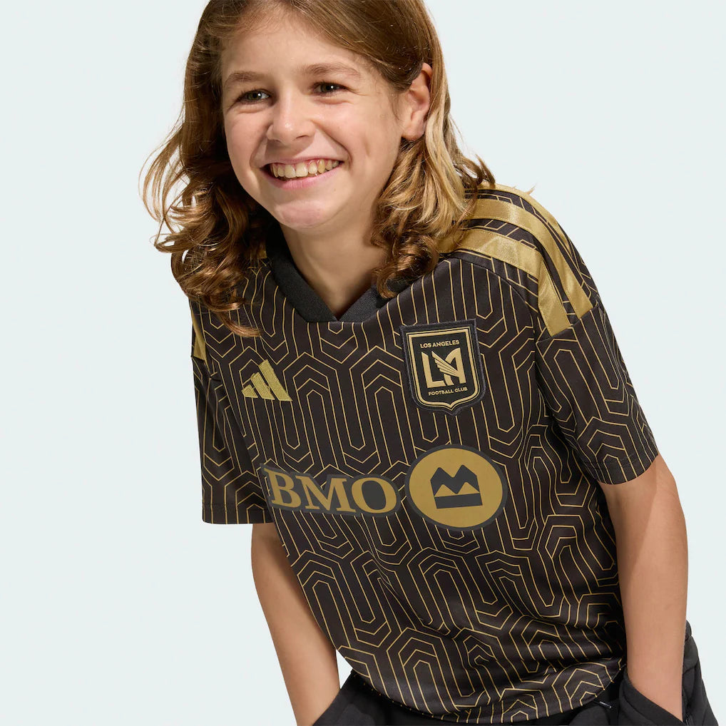 LAFC adidas Youth 2026 Primary Kit Replica Jersey - Black