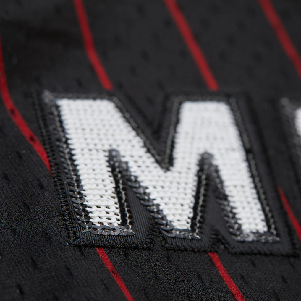 Dwyane Wade Miami Heat Mitchell & Ness x DANNIJO Women's Fashion Cropped Basketball Jersey - Black