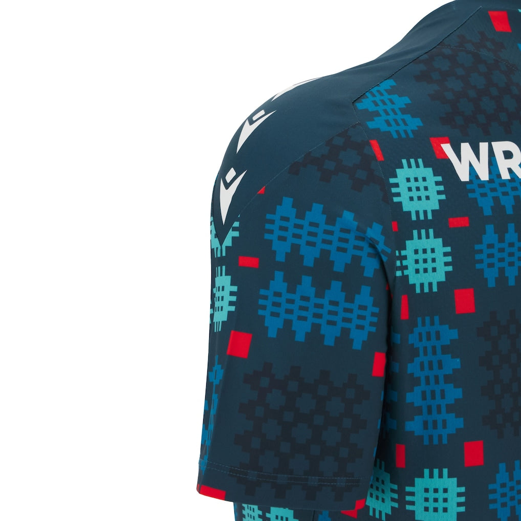 Wrexham Macron Warm-Up Top - Blue
