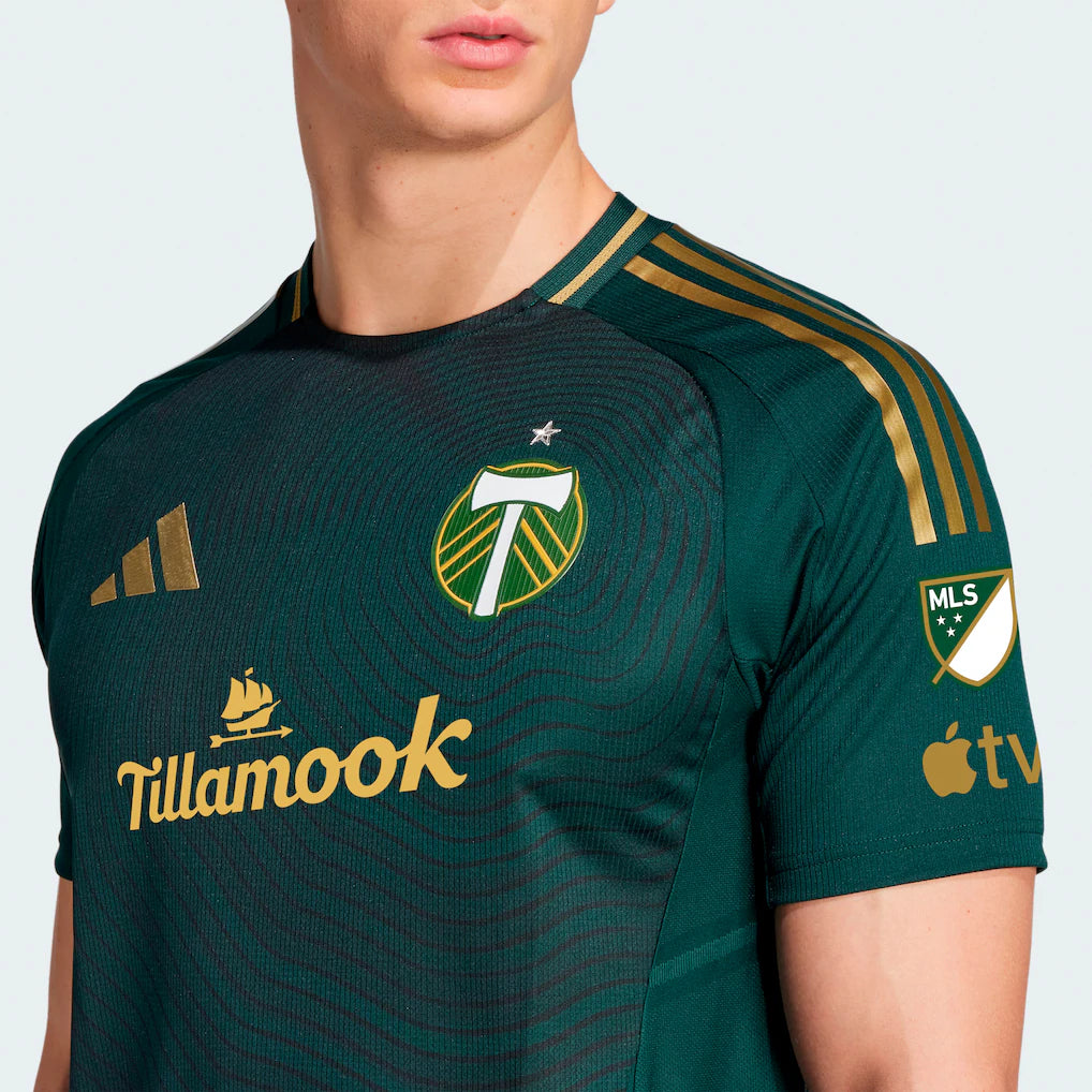 Portland Timbers adidas 2025 Forever Green & Gold Authentic Jersey - Green