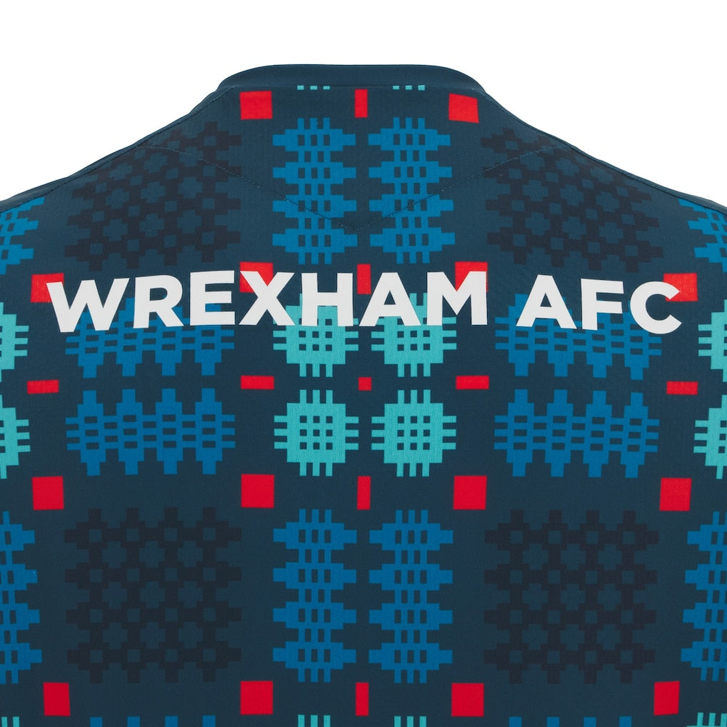 Wrexham Macron Warm-Up Top - Blue