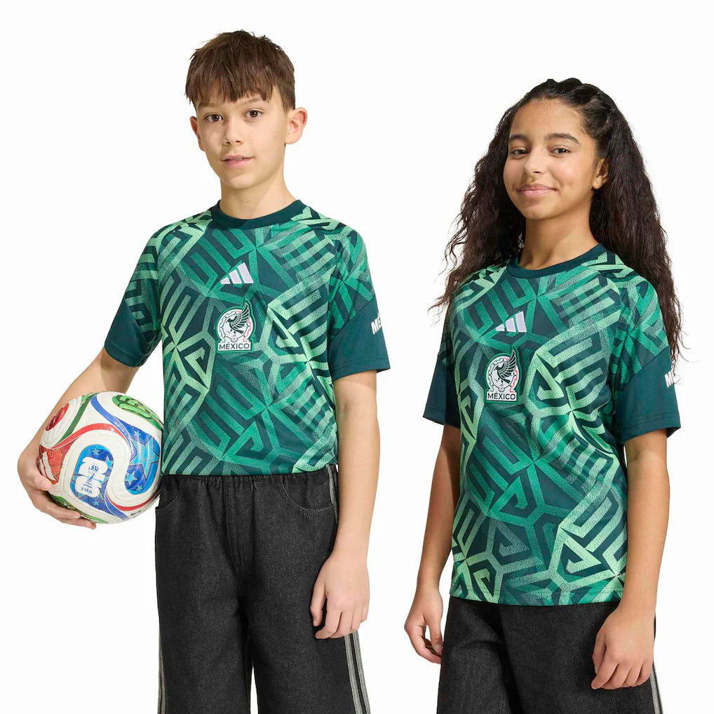 Mexico National Team adidas Youth 2026 Pre-Match Top - Green