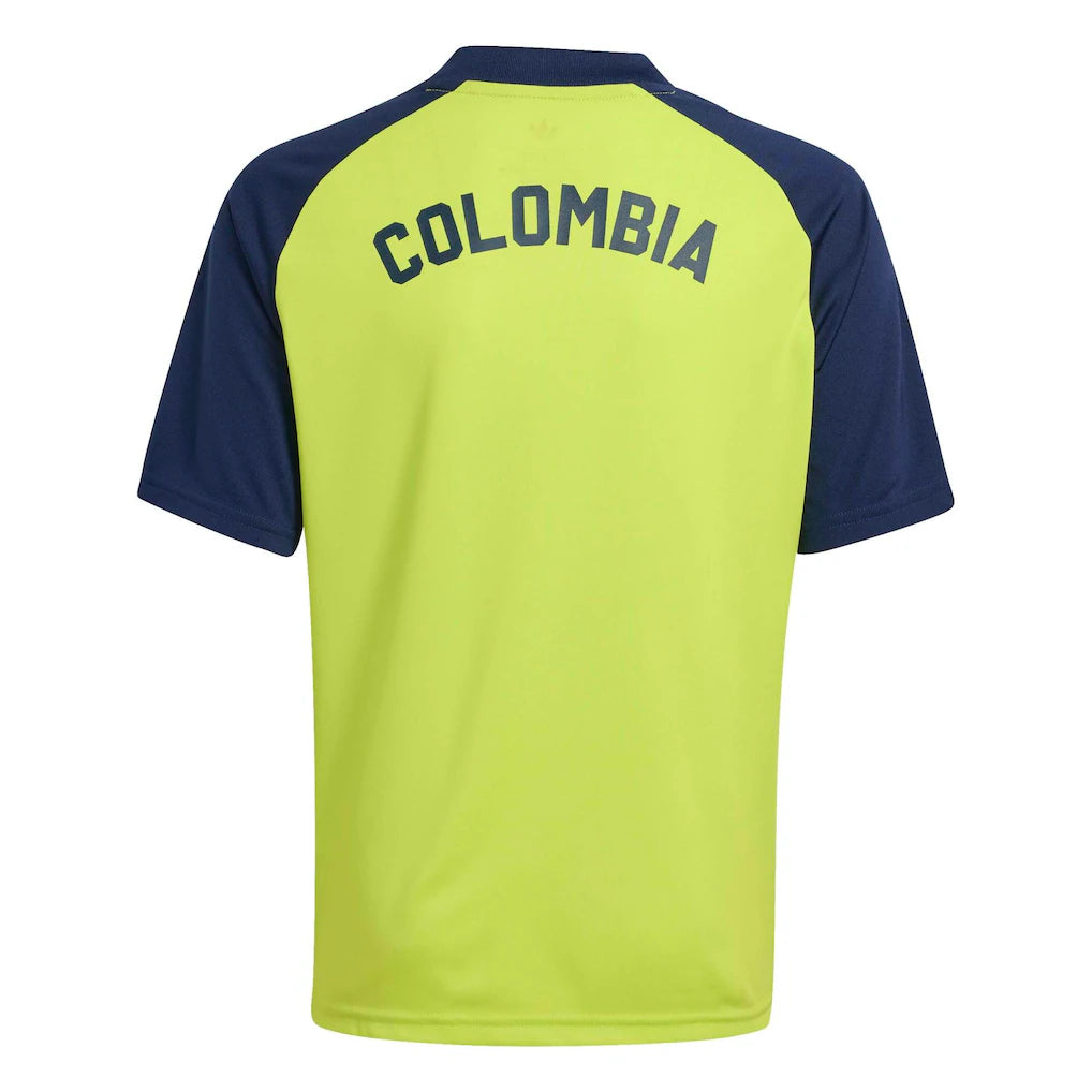 Colombia National Team adidas Youth 2026 Pre-Match Top - Yellow