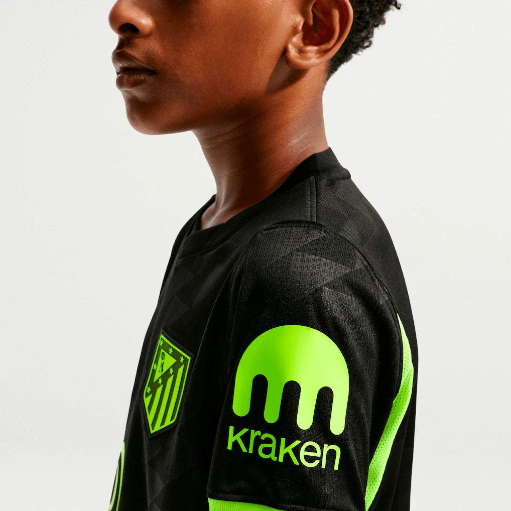 Atletico de Madrid Nike Youth 2026/27 Away Stadium Replica Jersey - Black