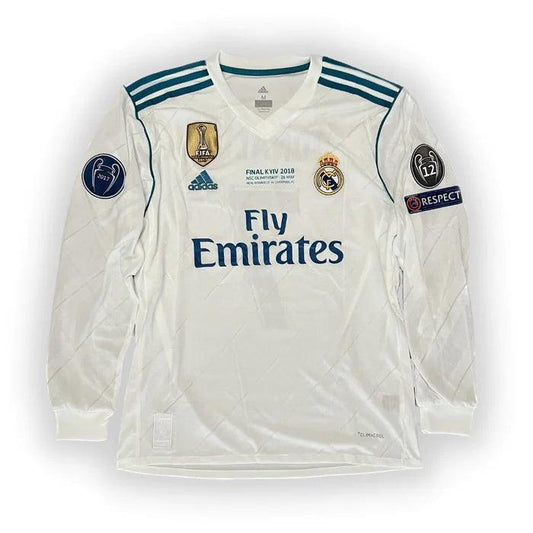 Retro Real Madrid Long-sleeve Home Jersey 2017/18 Go Jersey
